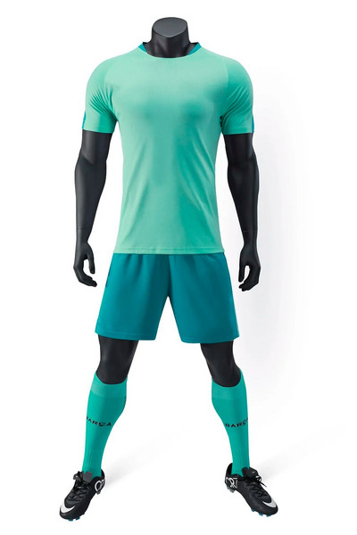 Ofertă caldă Nou stil de vară în aer liber Fotbal Sport Culori solide Bărbați de înaltă calitate Cămașă cu mânecă scurtă Pantaloni scurți Trening