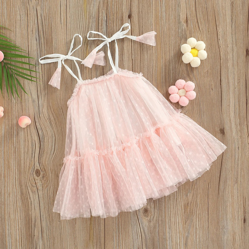 ma&baby 0-3 Ετών Νεογέννητο Βρέφος Κοριτσίστικο Φόρεμα Τούλι με Φιόγκο Φόρεμα Γενεθλίων για Κορίτσια Καλοκαιρινά Ρούχα D01