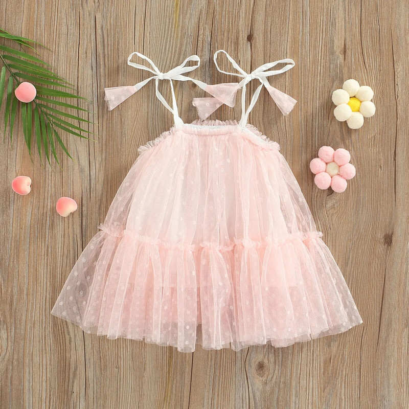 ma&baby 0-3 Ετών Νεογέννητο Βρέφος Κοριτσίστικο Φόρεμα Τούλι με Φιόγκο Φόρεμα Γενεθλίων για Κορίτσια Καλοκαιρινά Ρούχα D01