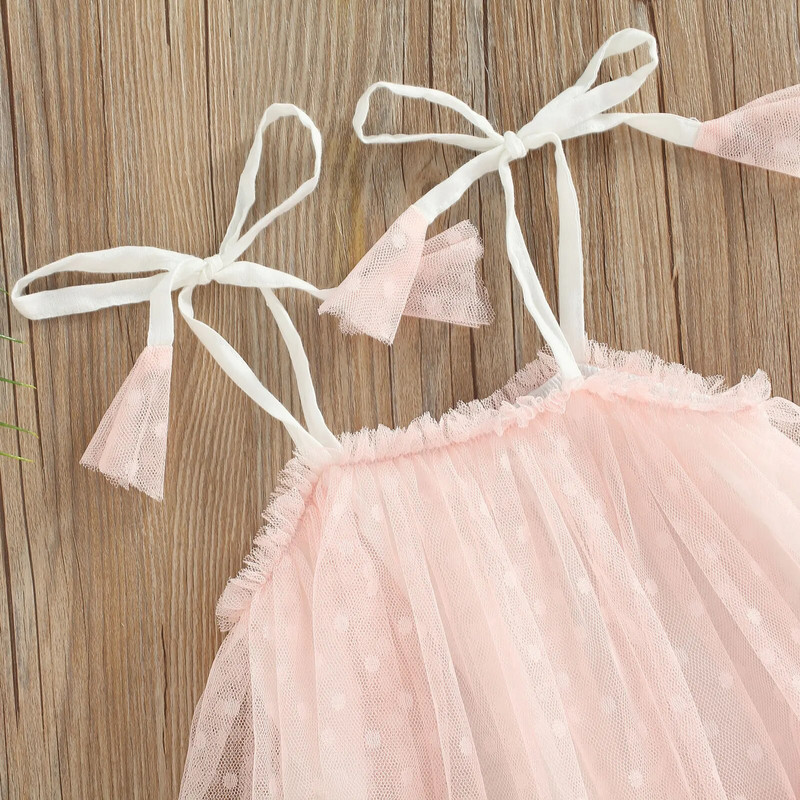 ma&baby 0-3 Ετών Νεογέννητο Βρέφος Κοριτσίστικο Φόρεμα Τούλι με Φιόγκο Φόρεμα Γενεθλίων για Κορίτσια Καλοκαιρινά Ρούχα D01