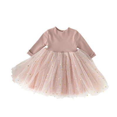 ma&baby 0-3Y Sugar Nou-născut Copil Copil Bebeluș Fete Rochie cu mânecă lungă tricot tul Paiete Rochii pentru fete petrecere ziua de naștere D01