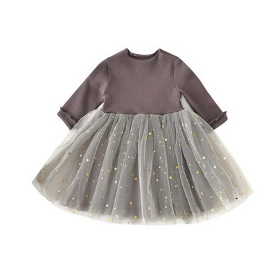ma&baby 0-3Y Sugar Nou-născut Copil Copil Bebeluș Fete Rochie cu mânecă lungă tricot tul Paiete Rochii pentru fete petrecere ziua de naștere D01