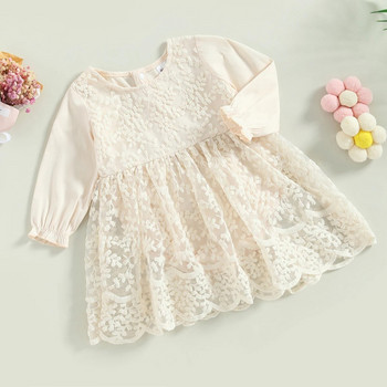 ma&baby 0-18M Princess Baby Girls Dress Новородени бебета с дълъг ръкав Дантелени флорални пачки Парти сватбени рокли за рожден ден за момичета D01