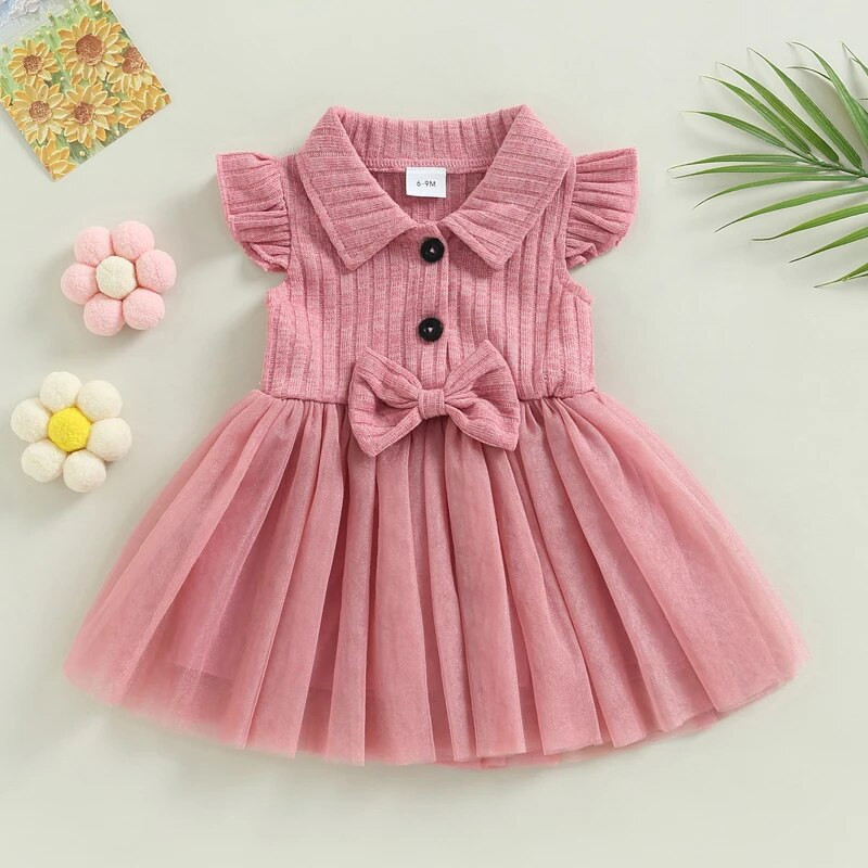 ma&baby 3-24M Рокля-пачка за новородено бебе, момичета, бална рокля с панделка, парти, сватбени рокли за рожден ден за момичета, лято D01