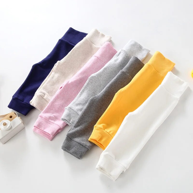 Naujos žieminės pilno ilgio kelnės kūdikiui aukštu juosmeniu medvilninės kelnaitės mažiems vaikams 0-24 mėn. naujagimiui aptemptos kelnės kūdikiams elastinės kelnės 1-3 m.