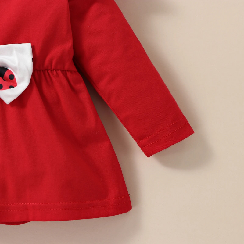 Žavinga 2 vnt. rinkinių apranga mergaitėms – skraidančios rankovės ir kelnės su „Ladybug Print“!