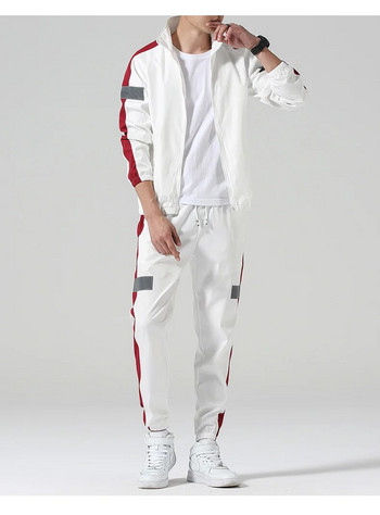 Ανδρικές φόρμες Casual Σετ Ανδρικά Joggers Αθλητικά με κουκούλα Μπουφάν+παντελόνι 2 τεμαχίων Σετ Hip Hop Running Sports suit 5XL
