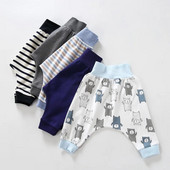 „Spring Baby“ didelės PP kelnės unisex medvilnės aukštu juosmeniu Harun kelnės pilvą apsaugančios miego kelnės berniukų mergaičių viršutinės kelnės