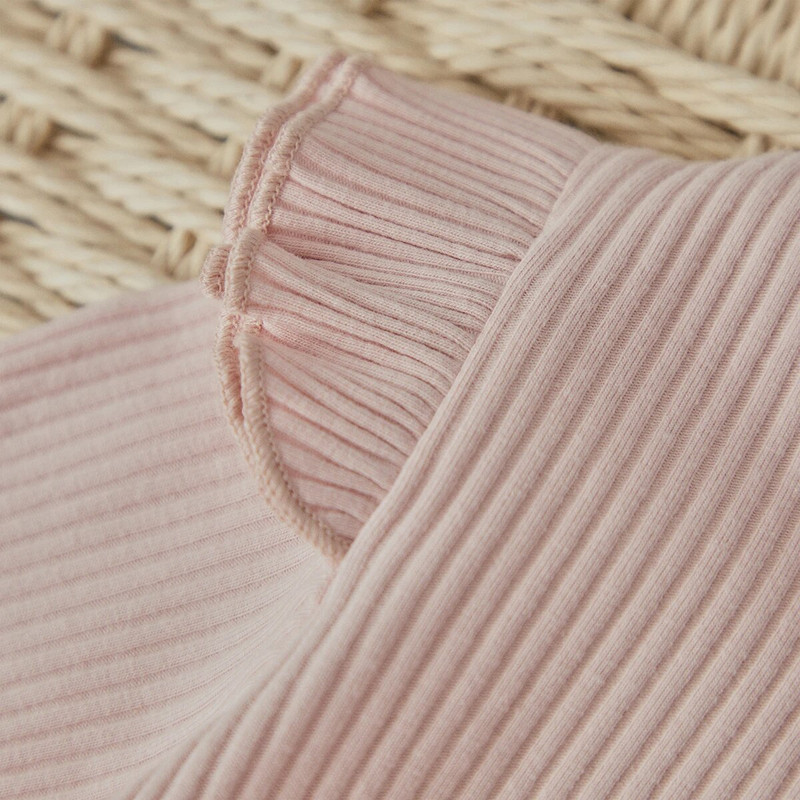 BeQeuewll Есенни екипи за бебета и момичета Комплект дрехи за новородено за 0-18 месеца с дълъг ръкав и пола с тиранти и лента