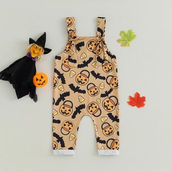 ma&baby 0-24M Halloween Βρεφική φόρμα για κοριτσάκι Ολόσωμη φόρμα για νεογέννητο βρέφος νήπιο Αμάνικα κινούμενα σχέδια με εκτύπωση Romper Κοστούμια D05