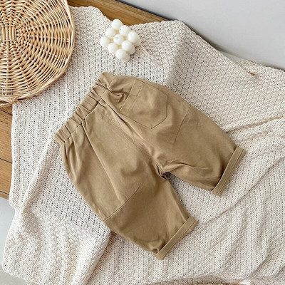 Памучни плътни 2023 Пролет Есен Нови бебешки панталони Ежедневни панталони за момчета Детско облекло за малки деца Корейско детско облекло за 0-4 години