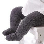 Мек памучен бебешки чорапогащник Зимно-есенен еластичен бебешки чорапогащник за момиченце, плетен чорапогащник за бебета, бебешки чорапогащник, панталони за новородено, малко дете 0-24 месеца