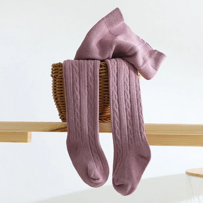 Мек памучен бебешки чорапогащник Зимно-есенен еластичен бебешки чорапогащник за момиченце, плетен чорапогащник за бебета, бебешки чорапогащник, панталони за новородено, малко дете 0-24 месеца
