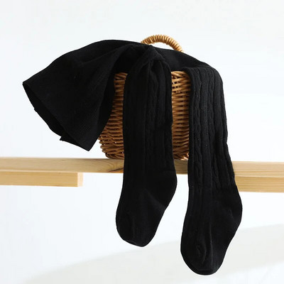 Мек памучен бебешки чорапогащник Зимно-есенен еластичен бебешки чорапогащник за момиченце, плетен чорапогащник за бебета, бебешки чорапогащник, панталони за новородено, малко дете 0-24 месеца