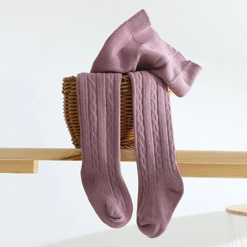 Мек памучен бебешки чорапогащник Зимно-есенен еластичен бебешки чорапогащник за момиченце, плетен чорапогащник за бебета, бебешки чорапогащник, панталони за новородено, малко дете 0-24 месеца