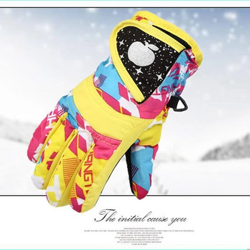 Αδιάβροχα Γάντια Snowboarding για Χειμερινό Σκι Ζεστά Γάντια για Παιδιά Λουράκι για Σπορ, Σκι, Ποδηλασία