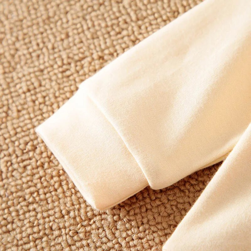 Пролетно и есенно памучно удобно бебешко боди с дълъг ръкав за момчета и момичета в коледен стил с щампи на елени