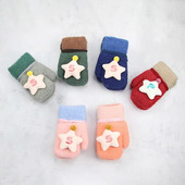 2-6 години Детски бебешки ръкавици и ръкавици Момиче Момче Зимни топли плетени вълнени ръкавици Дете Момиче Кадифени дебели зимни ръкавици за момче