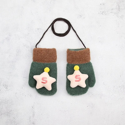 2-6 години Детски бебешки ръкавици и ръкавици Момиче Момче Зимни топли плетени вълнени ръкавици Дете Момиче Кадифени дебели зимни ръкавици за момче