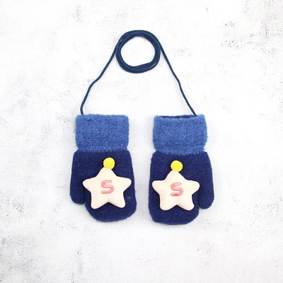 2-6 години Детски бебешки ръкавици и ръкавици Момиче Момче Зимни топли плетени вълнени ръкавици Дете Момиче Кадифени дебели зимни ръкавици за момче