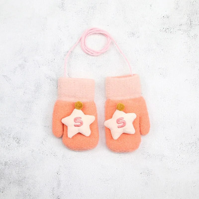 2-6 години Детски бебешки ръкавици и ръкавици Момиче Момче Зимни топли плетени вълнени ръкавици Дете Момиче Кадифени дебели зимни ръкавици за момче