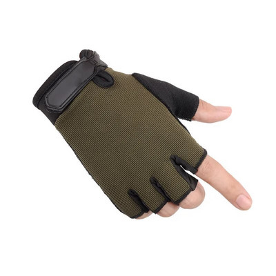 Howfits Мъже Жени Деца Тактически ръкавици на открито Специални армейски ръкавици за стрелба с половин пръст без пръсти