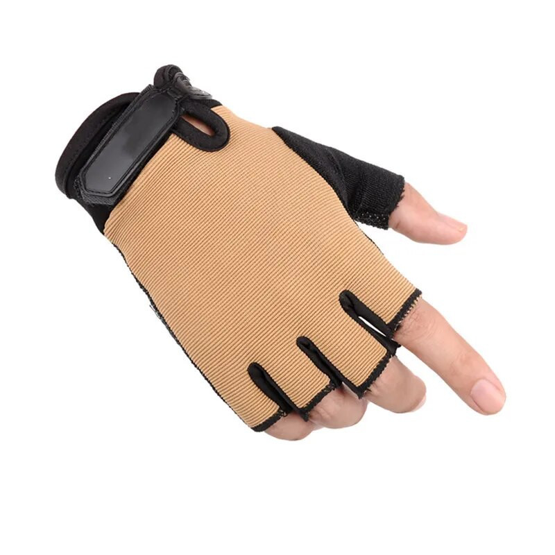 Howfits Мъже Жени Деца Тактически ръкавици на открито Специални армейски ръкавици за стрелба с половин пръст без пръсти