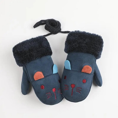 Детски зимни топли ръкавици Деца Момчета Момичета Ски Колоездене Катерене На открито Ръкавици Термичен полар Топли туризъм Велосипедни ръкавици