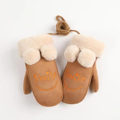 Детски зимни топли ръкавици Деца Момчета Момичета Ски Колоездене Катерене На открито Ръкавици Термичен полар Топли туризъм Велосипедни ръкавици