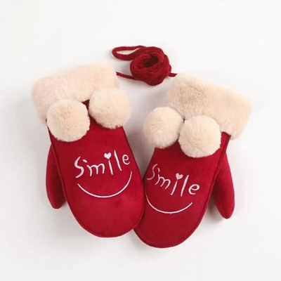 Детски зимни топли ръкавици Деца Момчета Момичета Ски Колоездене Катерене На открито Ръкавици Термичен полар Топли туризъм Велосипедни ръкавици