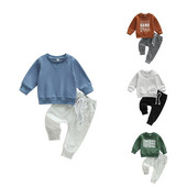 Citgeett Есенен комплект панталони за малко дете, бебешки момчета, Суичър с дълъг ръкав, панталони, есенно облекло, костюм за дрехи