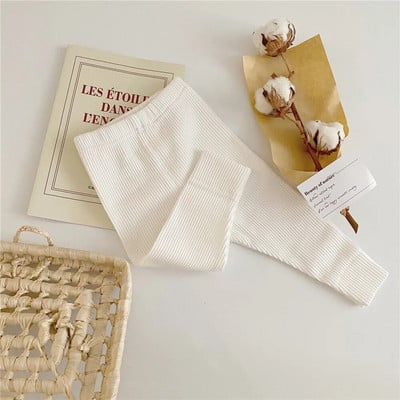 Есенни пролетни клинове за момиченца Памучни бебешки момчета с рипсени бебешки дрехи с пълна дължина Тесни панталони Детски ежедневни панталони