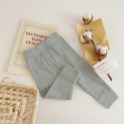 Есенни пролетни клинове за момиченца Памучни бебешки момчета с рипсени бебешки дрехи с пълна дължина Тесни панталони Детски ежедневни панталони