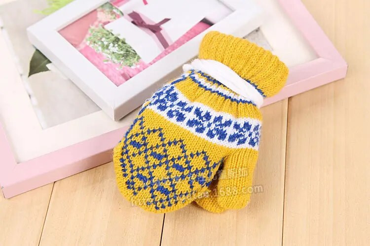 Подарък, есен зима на открито топли жени мъже деца сензорни плетени ръкавици с половин / пълен пръст детски ръкавици 1 чифт=2 бр GW51