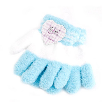 Сладко дете Топли зимни ръкавици с пълен пръст, плетени ръкавици с дъга за малки деца