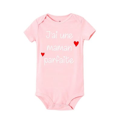 I Have A Perfect Mother Print Дрехи за новородени Бебешки комбинезон с къс ръкав Бебешки гащеризон Бебешко момиче Момче Унисекс бодита