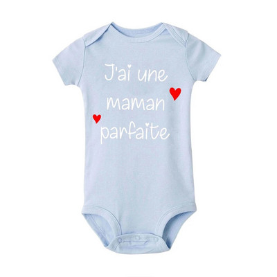 I Have A Perfect Mother Print Дрехи за новородени Бебешки комбинезон с къс ръкав Бебешки гащеризон Бебешко момиче Момче Унисекс бодита