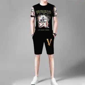 Лятна нова ледена копринена тениска с къс ръкав Мъжки костюм 3D печат Животно Тигър Вълк Модел Спорт и свободно време Мъжко облекло