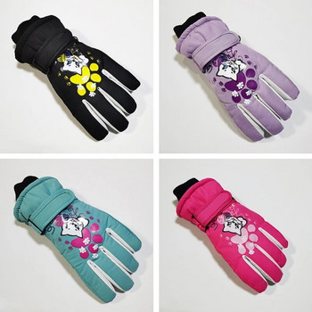 Παιδικά γάντια σκι Χειμερινά αδιάβροχα χαριτωμένα σχέδια κινουμένων σχεδίων Ζεστά γάντια για χιόνι για αγόρια κορίτσια Παιδιά 5-10 ετών O20 22 Dropship