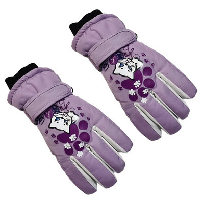 Детски ски ръкавици Зимни водоустойчиви сладки анимационни мотиви Топли снежни ръкавици за момчета Момичета Деца 5-10 години O20 22 Dropship