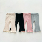 2023 Нови пролетни и летни тънки модни бонбонени панталони с разкроени памучни универсални бутикови памучни панталони за момичета Дрехи