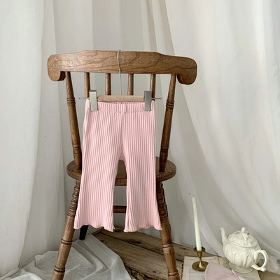 2023 Нови пролетни и летни тънки модни бонбонени панталони с разкроени памучни универсални бутикови памучни панталони за момичета Дрехи