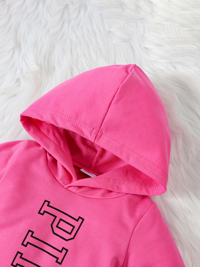 2 бр. Пролетни и есенни комплекти за бебета момичета Гащеризон с дълъг ръкав с качулка и дълги панталони Облекла за новородени 0-24M