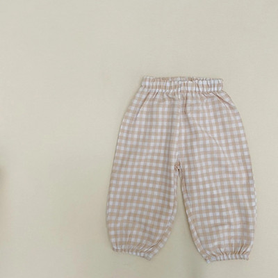 Прохождащо бебе, момиче и момче, панталони с решетка, летни детски панталони с комари, тънки памучни момчета, ежедневни свободни панталони, спортни панталони