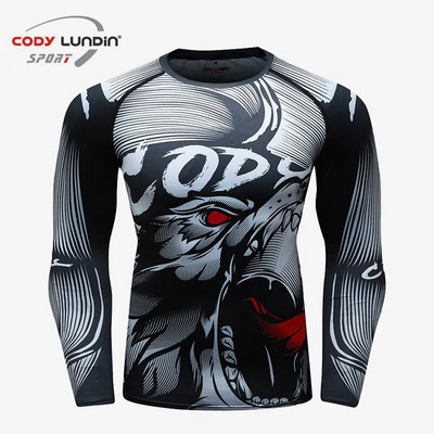 MMA BJJ Rashguard Тениски+Панталони Rash Guard Фитнес анцуг Боксови фланелки Muay Thai Compression Men MMA Kickboxing Sport Suit