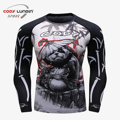 MMA BJJ Rashguard Тениски+Панталони Rash Guard Фитнес анцуг Боксови фланелки Muay Thai Compression Men MMA Kickboxing Sport Suit