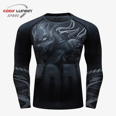 MMA BJJ Rashguard Тениски+Панталони Rash Guard Фитнес анцуг Боксови фланелки Muay Thai Compression Men MMA Kickboxing Sport Suit