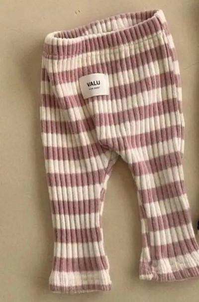 Есен Зима Детски дебели топли клинове с рипсени райета Момиче Бебешки памучни ежедневни панталони Момче Детски модни панталони Детски дрехи