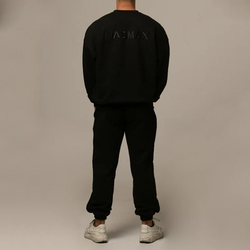 мъжки анцуг Свободен извънгабаритен пуловер мъжко облекло Суичър спортен панталон Анцуг Фитнес зала Тренировка за бягане Памучен комплект с кръгло деколте