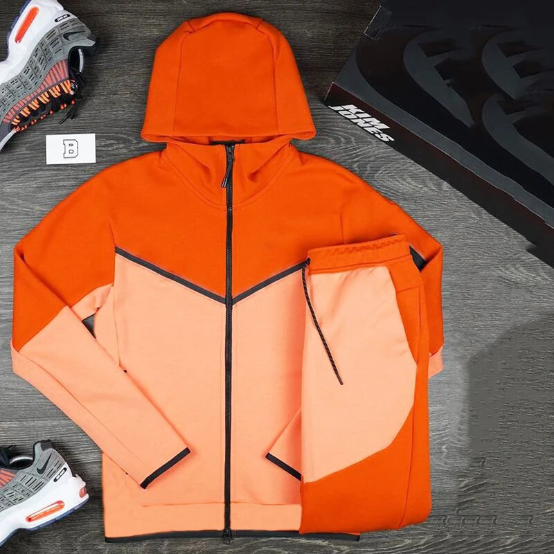 Мъжки пролетен и есенен нов мъжки костюм за планинарство на открито, джогинг, спорт, свободно време, костюм с качулка с цип, мъжки суичър, трико